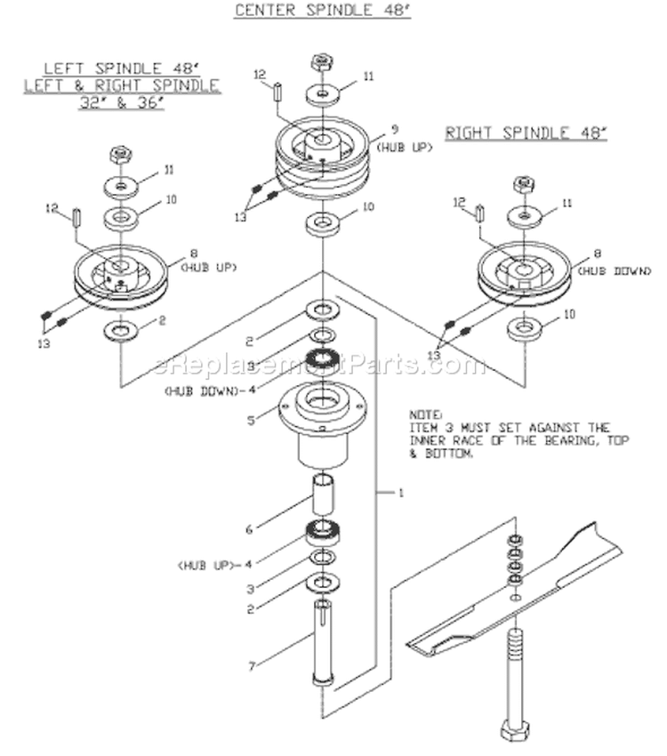 Page A Diagram and Parts List for W3213A W 3213 A 539104773-01 -2000-02 Husqvarna Lawn Mower