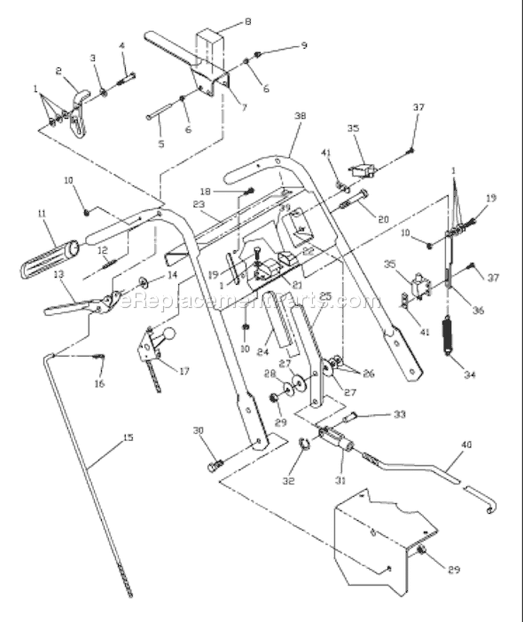 Page I Diagram and Parts List for W3213A W 3213 A 539104773-01 -2000-02 Husqvarna Lawn Mower