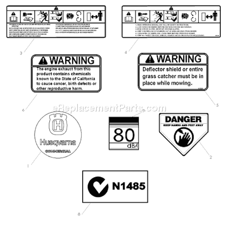 Page D Diagram and Parts List for W53SBEK W 53 SBEK 968999287 -2007-03 Husqvarna Lawn Mower