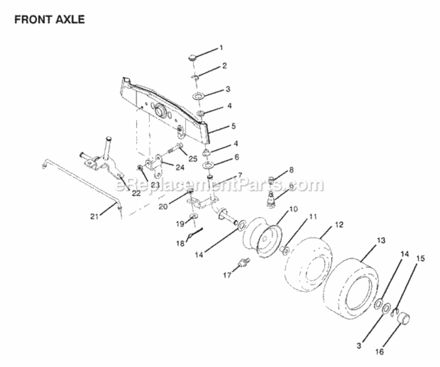 Page R Diagram and Parts List for X1236A 1991 Husqvarna Lawn Tractor
