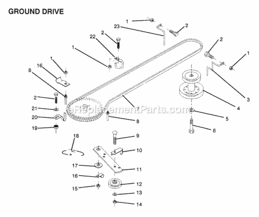 Page S Diagram and Parts List for X1236A 1991 Husqvarna Lawn Tractor