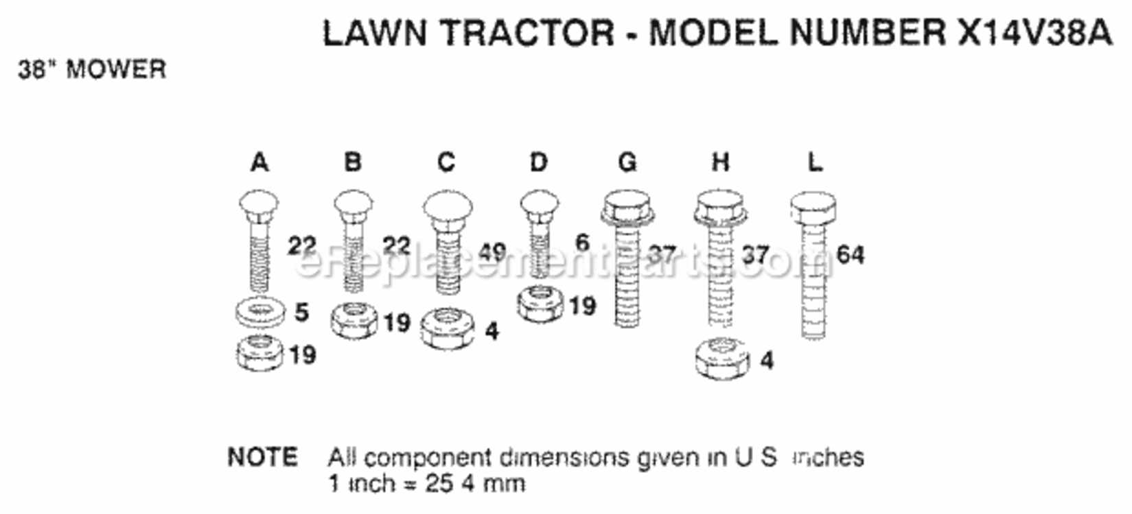 Page AD Diagram and Parts List for X1236A 1991 Husqvarna Lawn Tractor