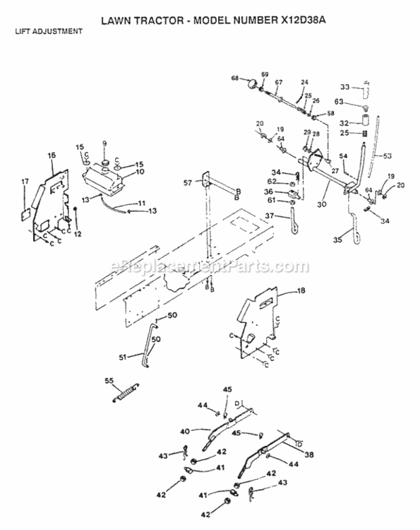 Page AI Diagram and Parts List for X1236A 1991 Husqvarna Lawn Tractor