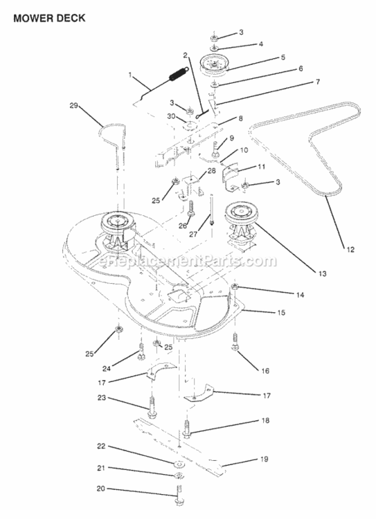 Page AM Diagram and Parts List for X1236A 1991 Husqvarna Lawn Tractor