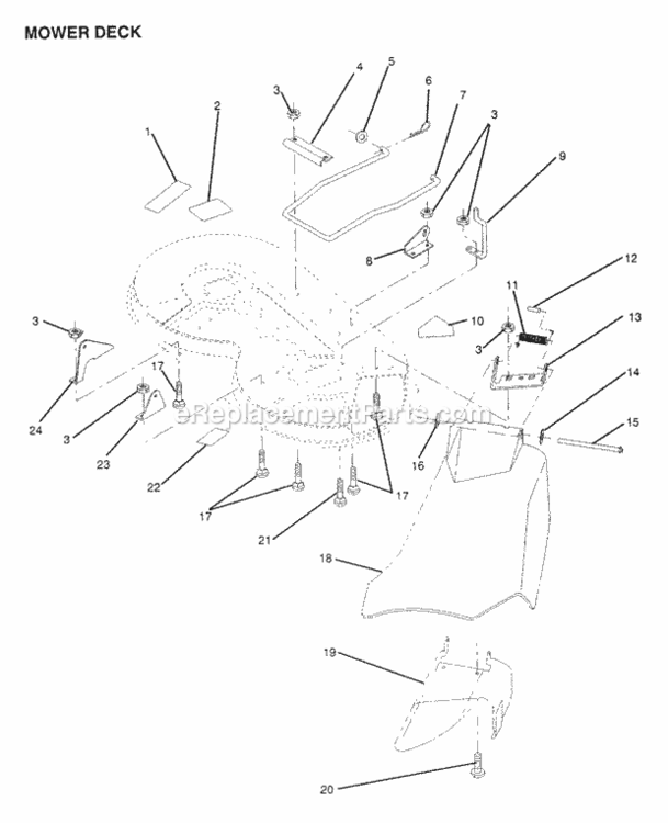 Page AN Diagram and Parts List for X1236A 1991 Husqvarna Lawn Tractor
