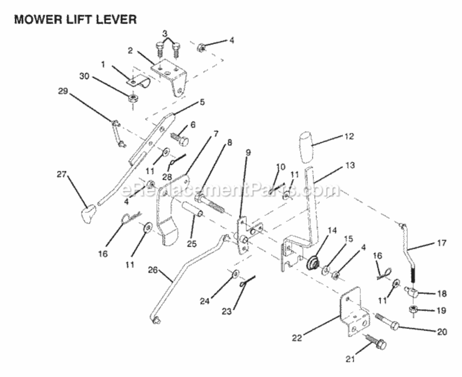 Page AQ Diagram and Parts List for X1236A 1991 Husqvarna Lawn Tractor