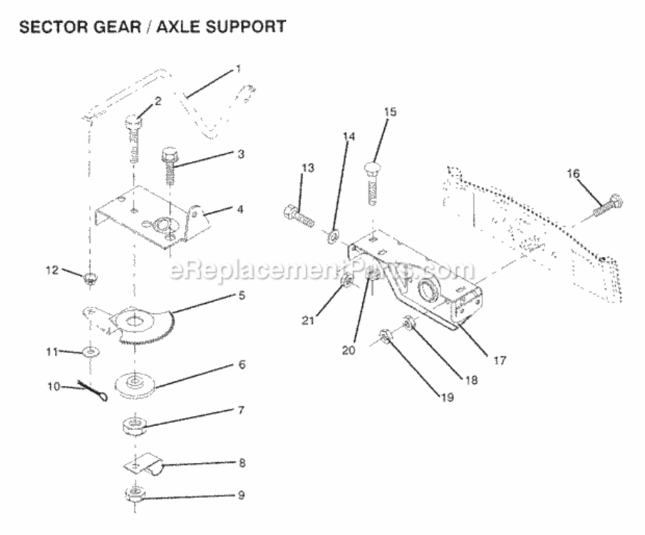 Page AU Diagram and Parts List for X1236A 1991 Husqvarna Lawn Tractor