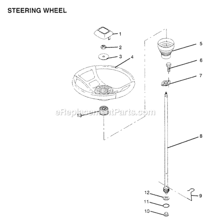 Page AX Diagram and Parts List for X1236A 1991 Husqvarna Lawn Tractor