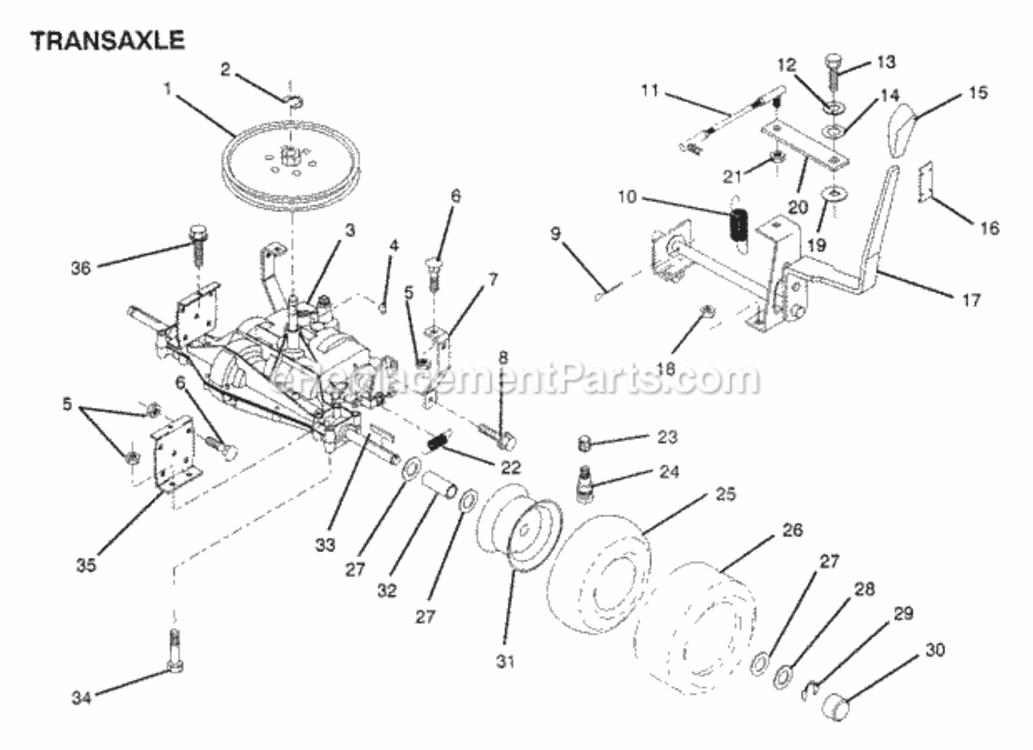 Page A] Diagram and Parts List for X1236A 1991 Husqvarna Lawn Tractor