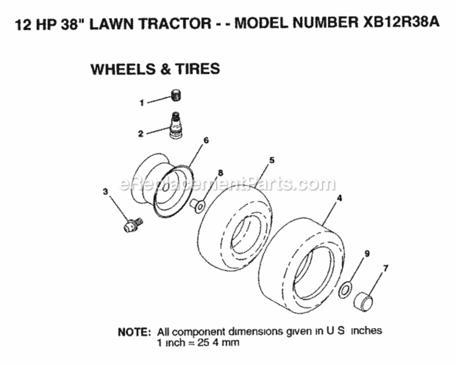 Page Q Diagram and Parts List for XB12R38A 1992 Husqvarna Lawn Tractor