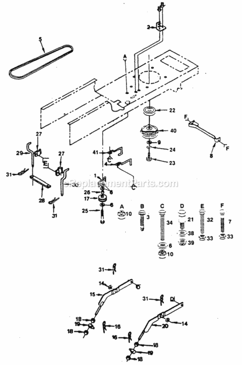 Page A Diagram and Parts List for XC1122B 1991 Husqvarna Lawn Tractor