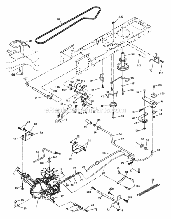 Page C Diagram and Parts List for XT185H42LT 2006 Husqvarna Lawn Tractor