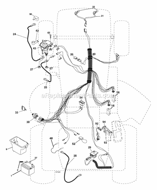 Page D Diagram and Parts List for XT185H42LT 2006 Husqvarna Lawn Tractor