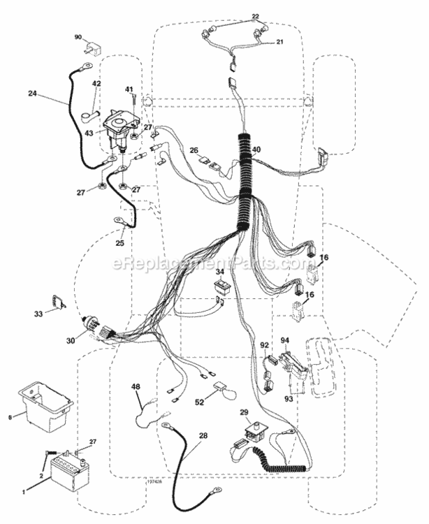 Page D Diagram and Parts List for XT185H42LT 2006-01 Husqvarna Lawn Tractor