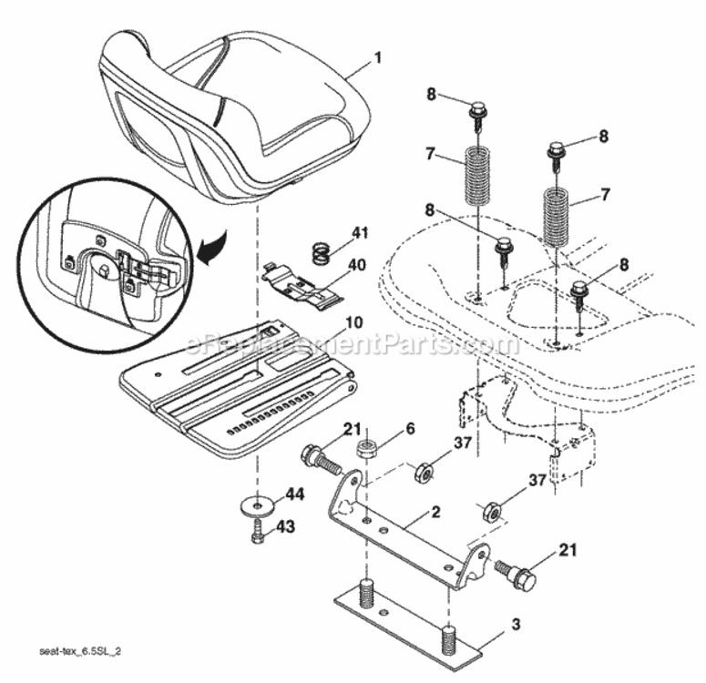 Page H Diagram and Parts List for XT195H42LT 2010-03 Husqvarna Lawn Tractor