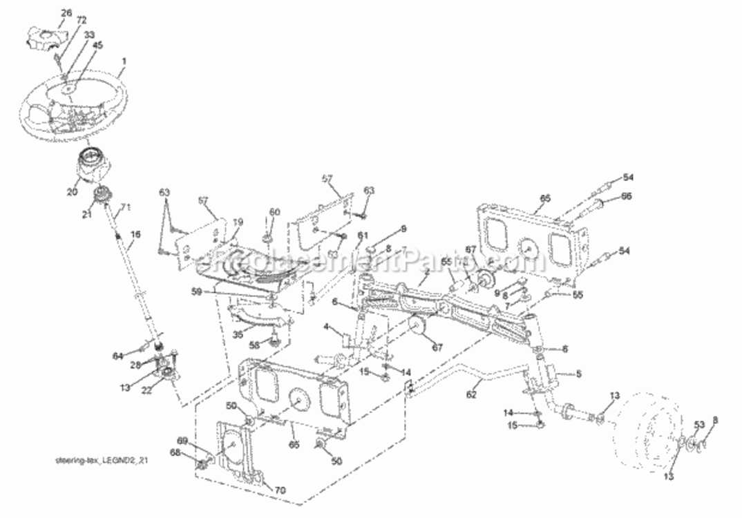 Page I Diagram and Parts List for XT195H42LT 2010-03 Husqvarna Lawn Tractor