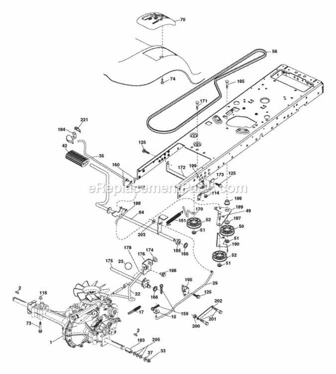 Page C Diagram and Parts List for XT19H42YT 2006 Husqvarna Lawn Tractor