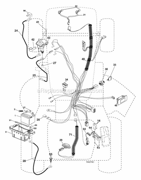 Page D Diagram and Parts List for XT22H42YT 2006 Husqvarna Lawn Tractor