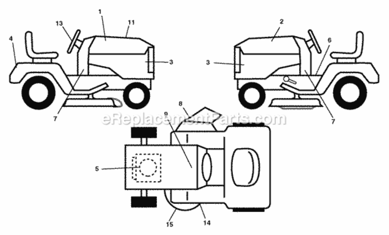Page B Diagram and Parts List for XT22H48YT 2006 Husqvarna Lawn Tractor