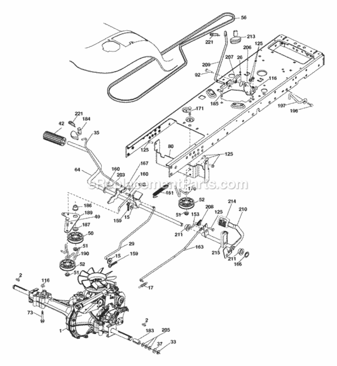 Page C Diagram and Parts List for XT22H48YT 2006 Husqvarna Lawn Tractor