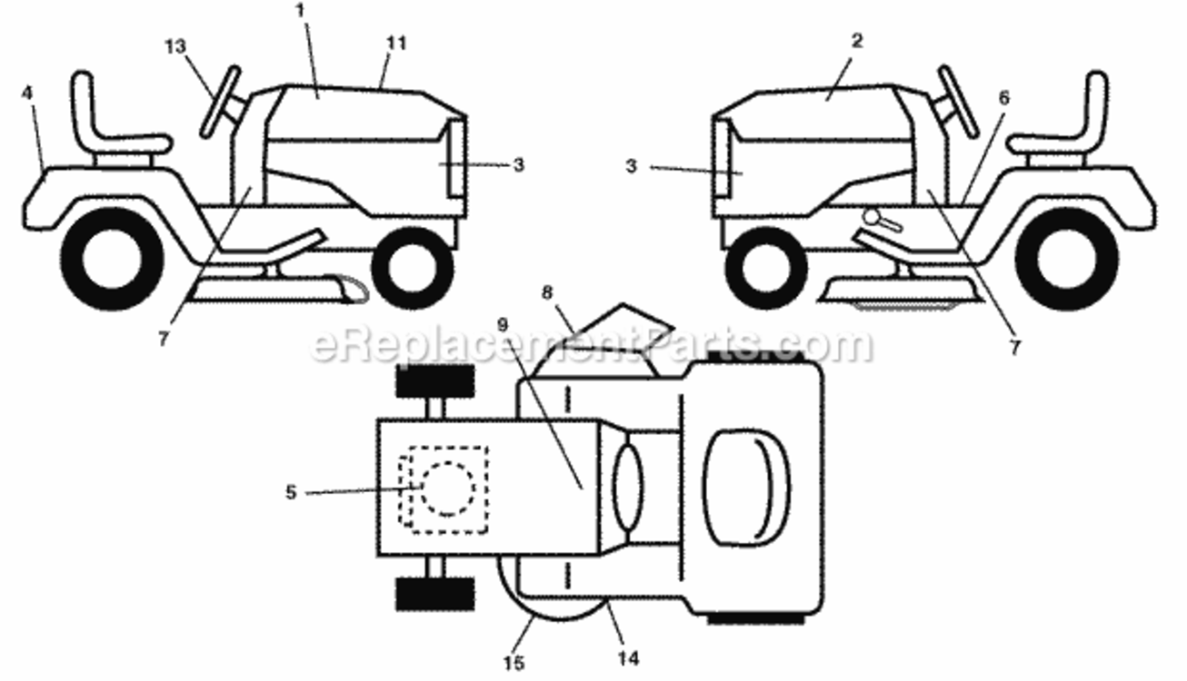 Page B Diagram and Parts List for XT22H48YT 2006-01 Husqvarna Lawn Tractor