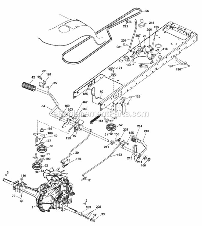 Page C Diagram and Parts List for XT22H48YT 2006-01 Husqvarna Lawn Tractor