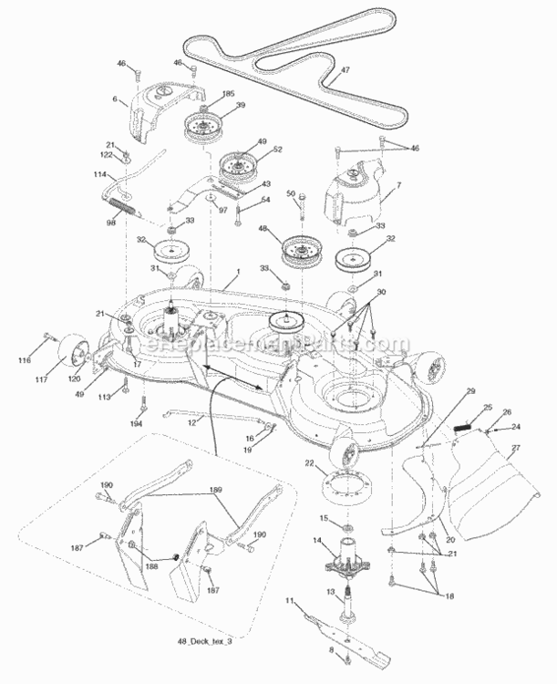 Page F Diagram and Parts List for XT22H48YT 2006-01 Husqvarna Lawn Tractor