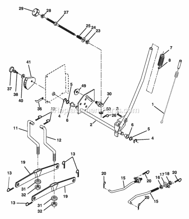Page G Diagram and Parts List for XT24H42LT 96012004200 2005 Husqvarna Lawn Tractor