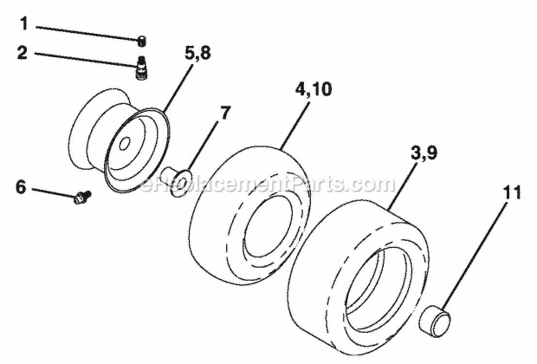 Page J Diagram and Parts List for XT24H42YT 96012004200 2005 Husqvarna Lawn Tractor