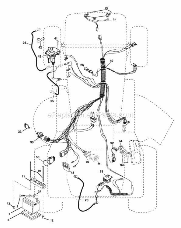 Page D Diagram and Parts List for XT24H48YT 2005 Husqvarna Lawn Tractor