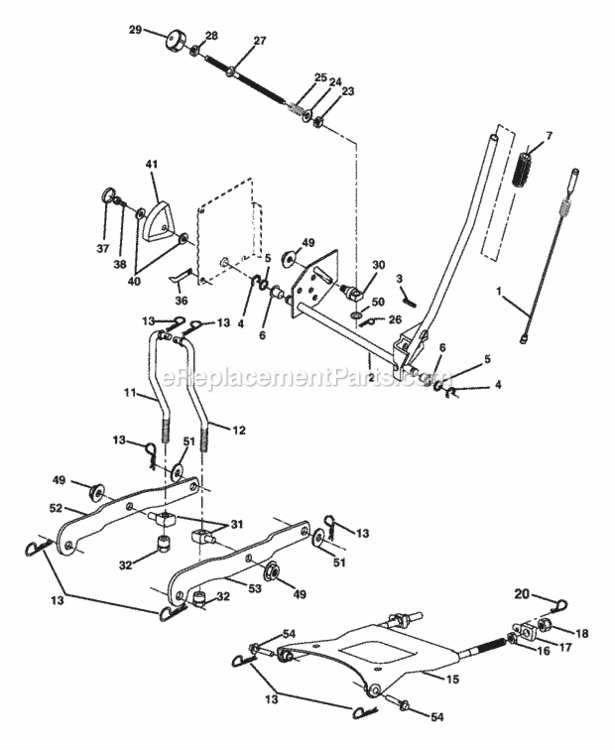 Page G Diagram and Parts List for XT24H48YT 2005 Husqvarna Lawn Tractor