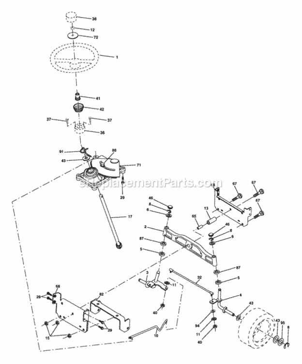 Page I Diagram and Parts List for XT24H48YT 2005 Husqvarna Lawn Tractor