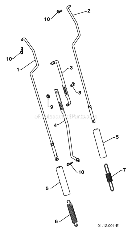 Page Q Diagram and Parts List for XT624ES 2010-07 Husqvarna Snow Blower