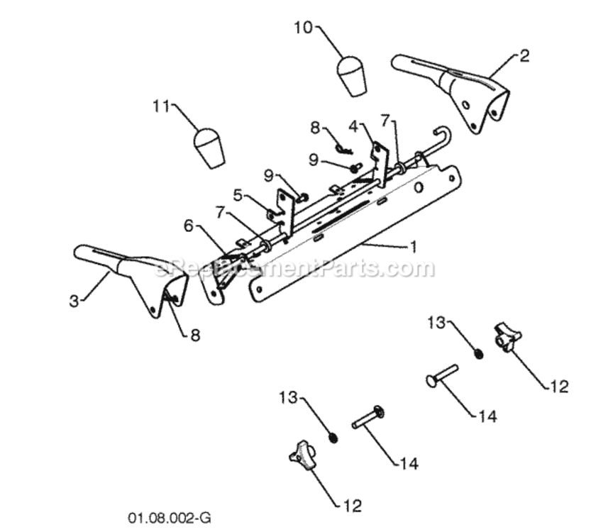 Page S Diagram and Parts List for XT624ES 2010-07 Husqvarna Snow Blower