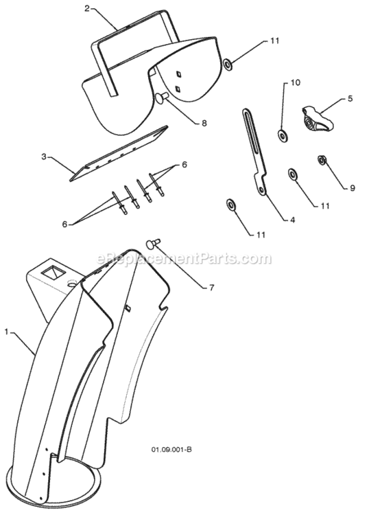Control_PanelDischarge_Chute Diagram and Parts List for XT824ES 2009-10 Husqvarna Snow Blower