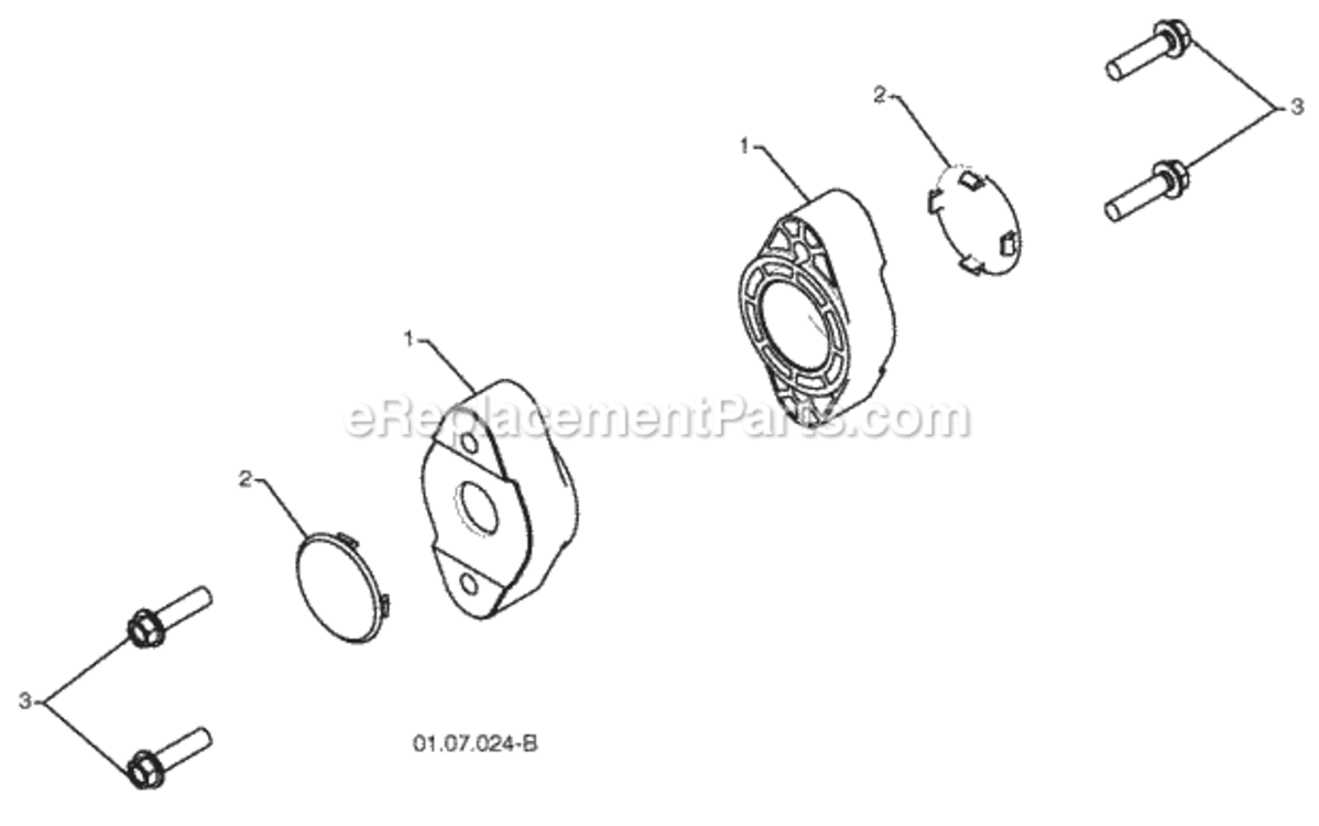 Page D Diagram and Parts List for XT824ES 2009-10 Husqvarna Snow Blower