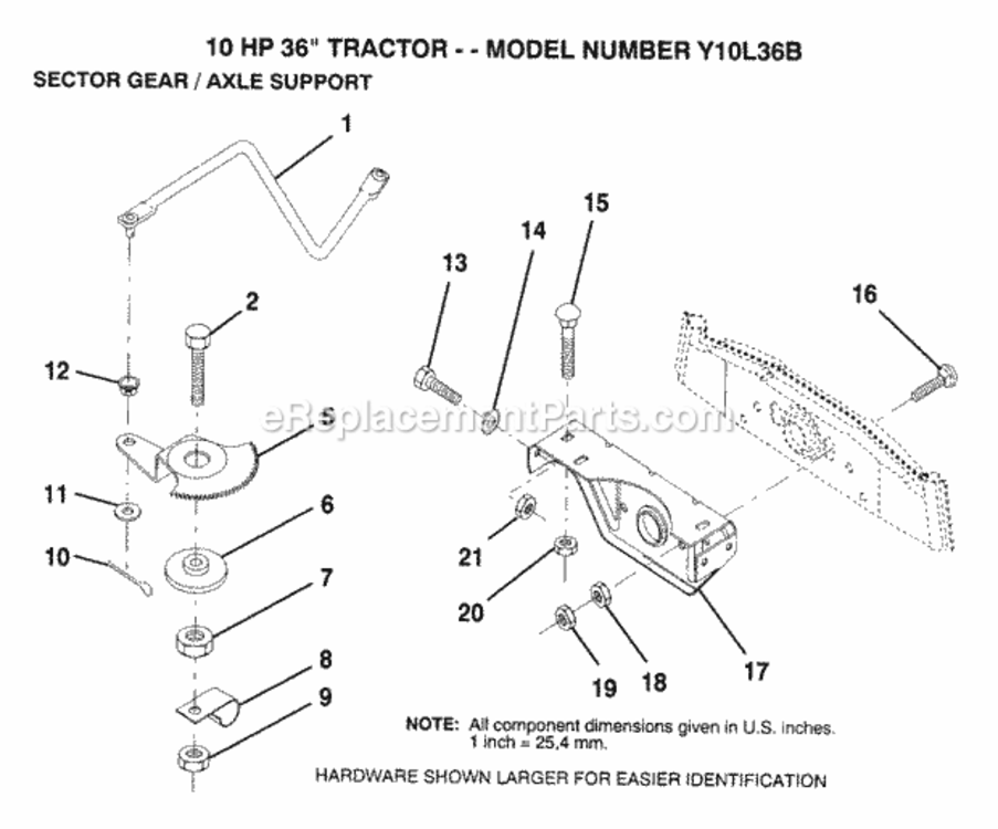 Page M Diagram and Parts List for Y10L36B 1993 Husqvarna Lawn Tractor