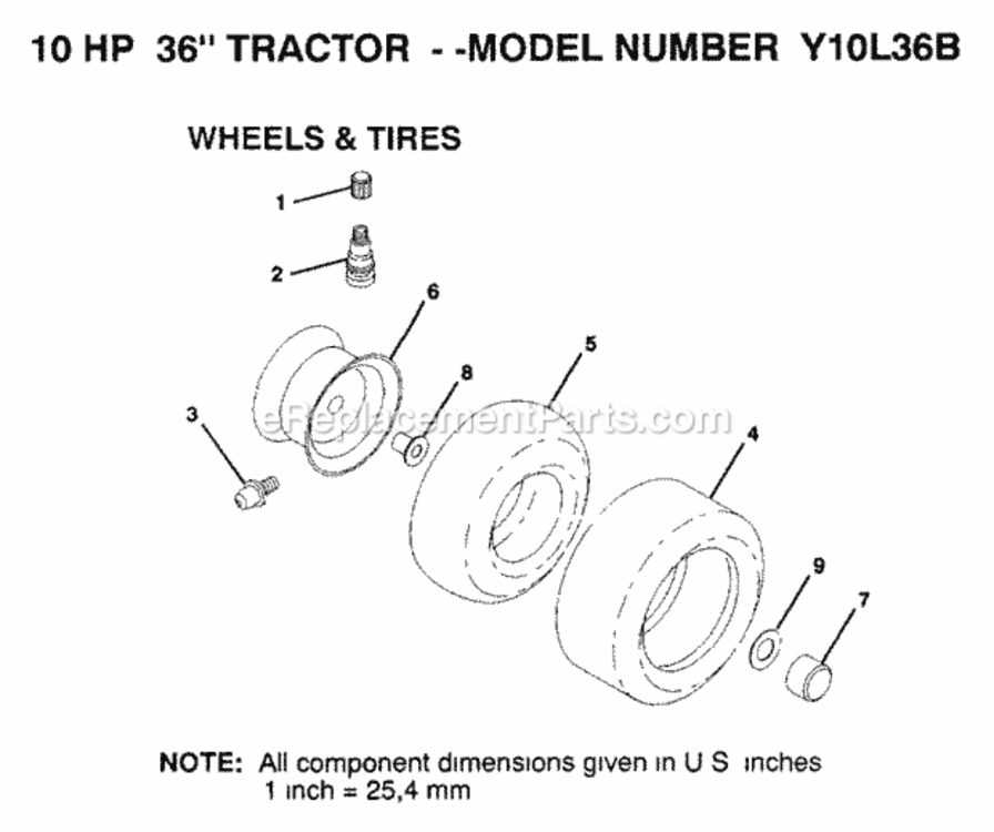 Page Q Diagram and Parts List for Y10L36B 1993 Husqvarna Lawn Tractor