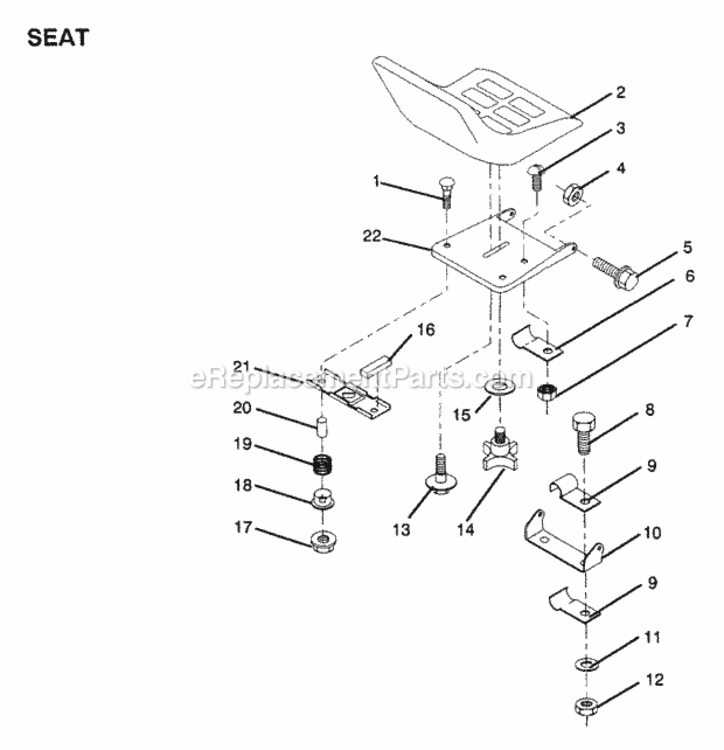 Page L Diagram and Parts List for Y1236C 1991 Husqvarna Lawn Tractor