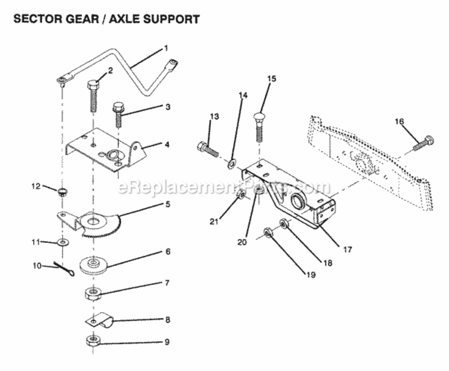 Page M Diagram and Parts List for Y1236C 1991 Husqvarna Lawn Tractor