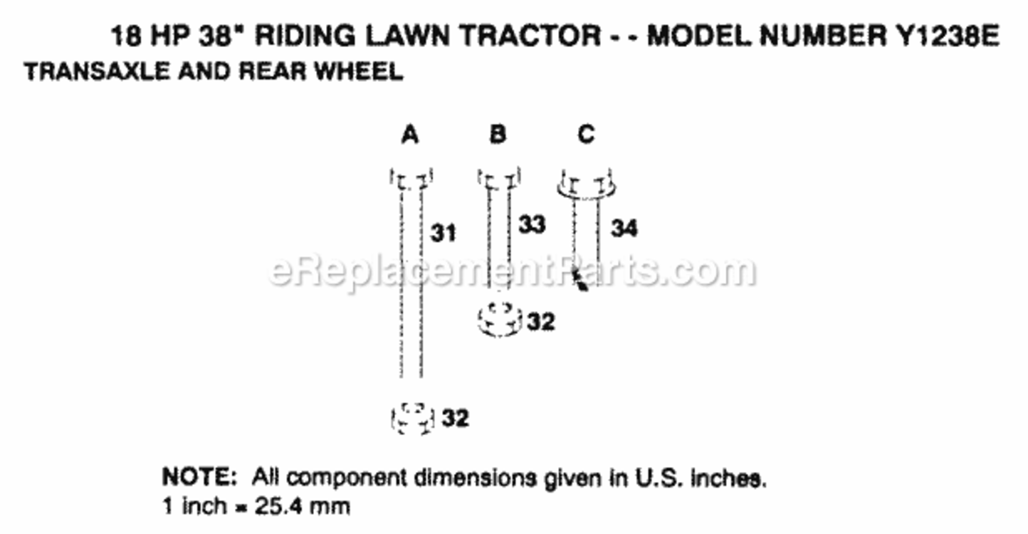 Page G Diagram and Parts List for Y1238E 1991 Husqvarna Lawn Tractor