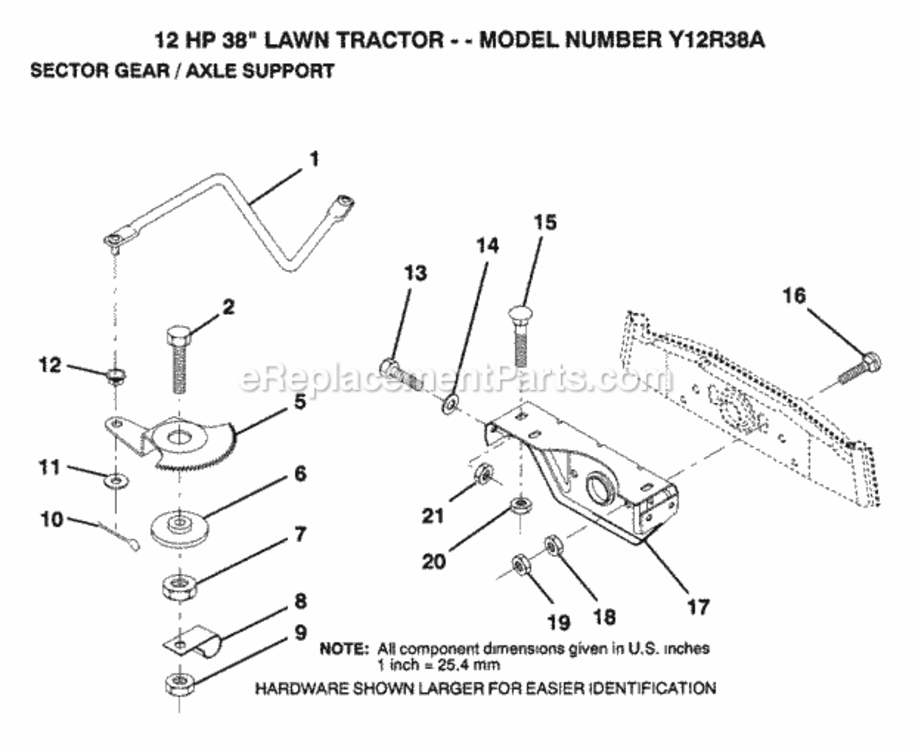 Page L Diagram and Parts List for Y12R38A 1992 Husqvarna Lawn Tractor