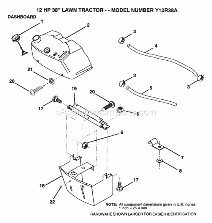Page B Diagram and Parts List for Y12R38A 1992 Husqvarna Lawn Tractor