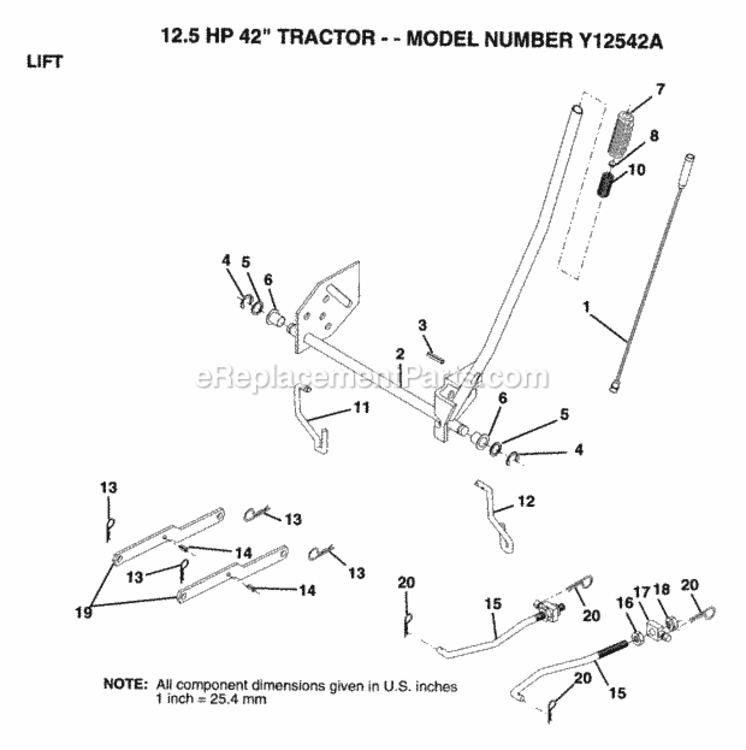 Page O Diagram and Parts List for Y12R38B 1993 Husqvarna Lawn Tractor