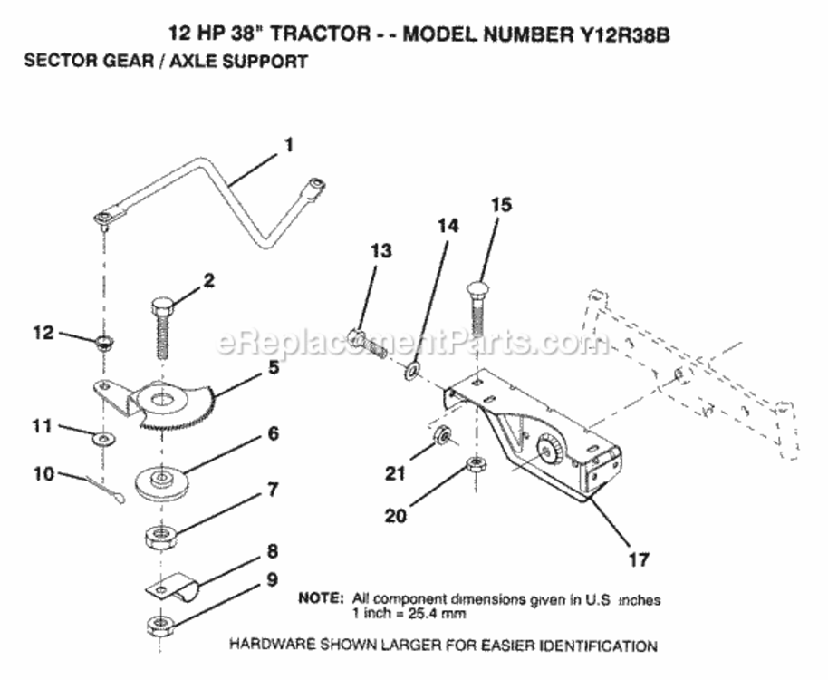 Page T Diagram and Parts List for Y12R38B 1993 Husqvarna Lawn Tractor