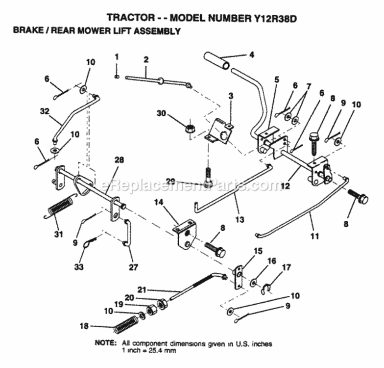 Page A Diagram and Parts List for Y12R38D 1995 Husqvarna Lawn Tractor