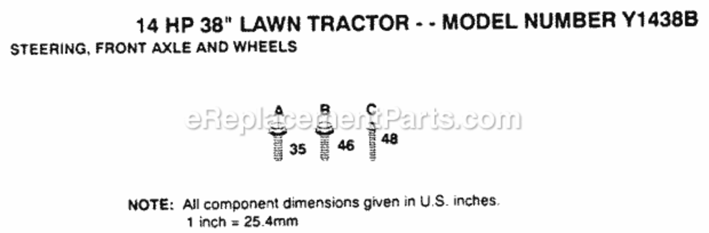 Page F Diagram and Parts List for Y1438B 1991 Husqvarna Lawn Tractor