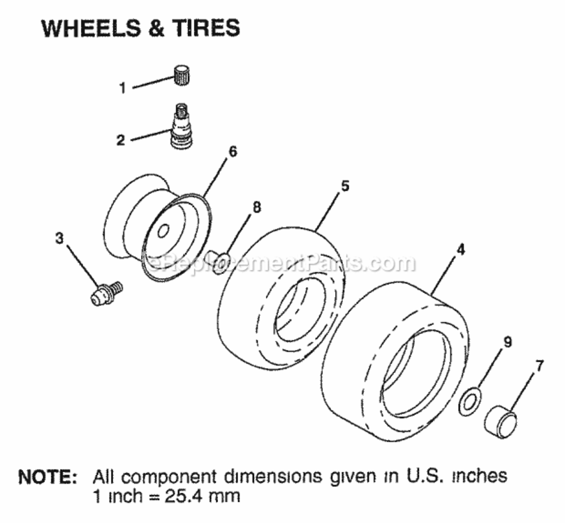 Page I Diagram and Parts List for Y1844B 1992 Husqvarna Lawn Tractor