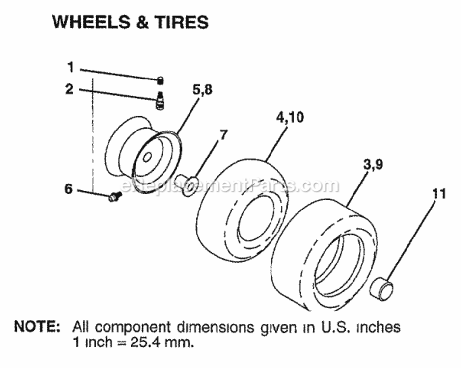 Page L Diagram and Parts List for YGT18H46A 1997 Husqvarna Lawn Tractor