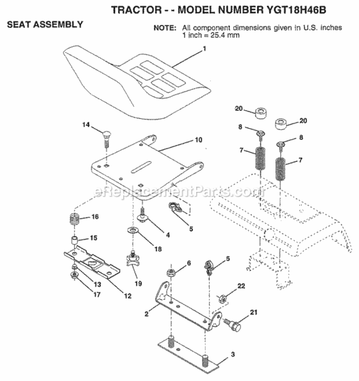 Page J Diagram and Parts List for YGT18H46B 1998 Husqvarna Lawn Tractor